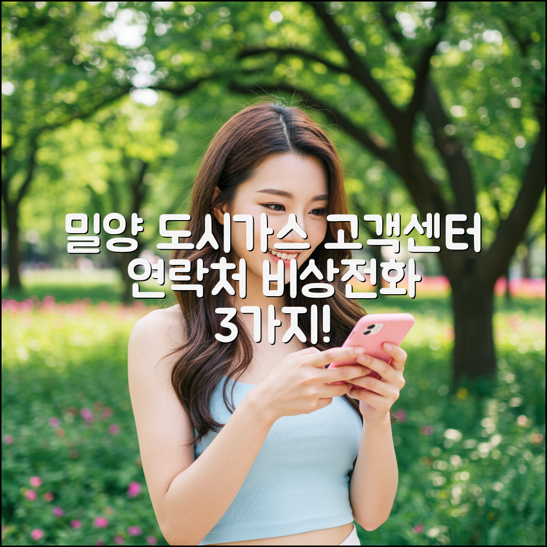 밀양시 도시가스 고객센터 연락처와 비상전화 3가지!