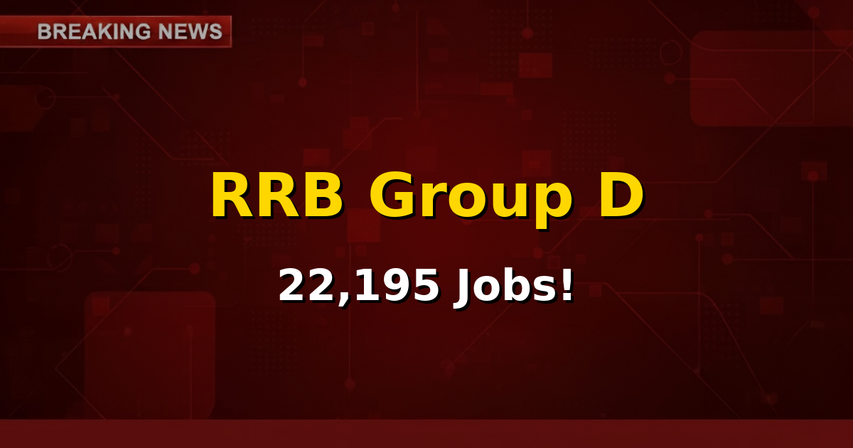 RRB Group D Notification 2026, featuring Indian Railways logo and a group of motivated candidates