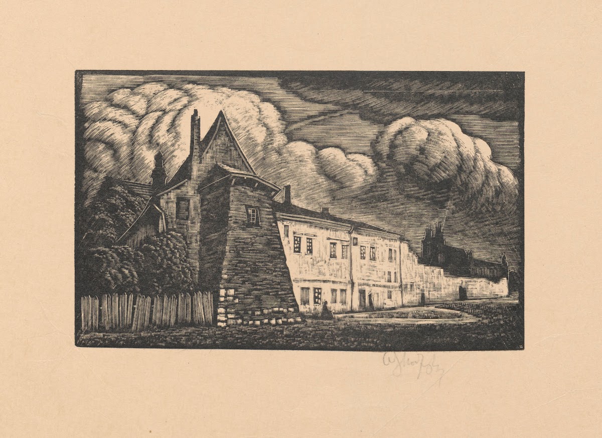 Motyw z Krakowa Baszta Augustianów 1929