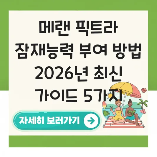 메랜 픽트라 잠재능력 부여 방법