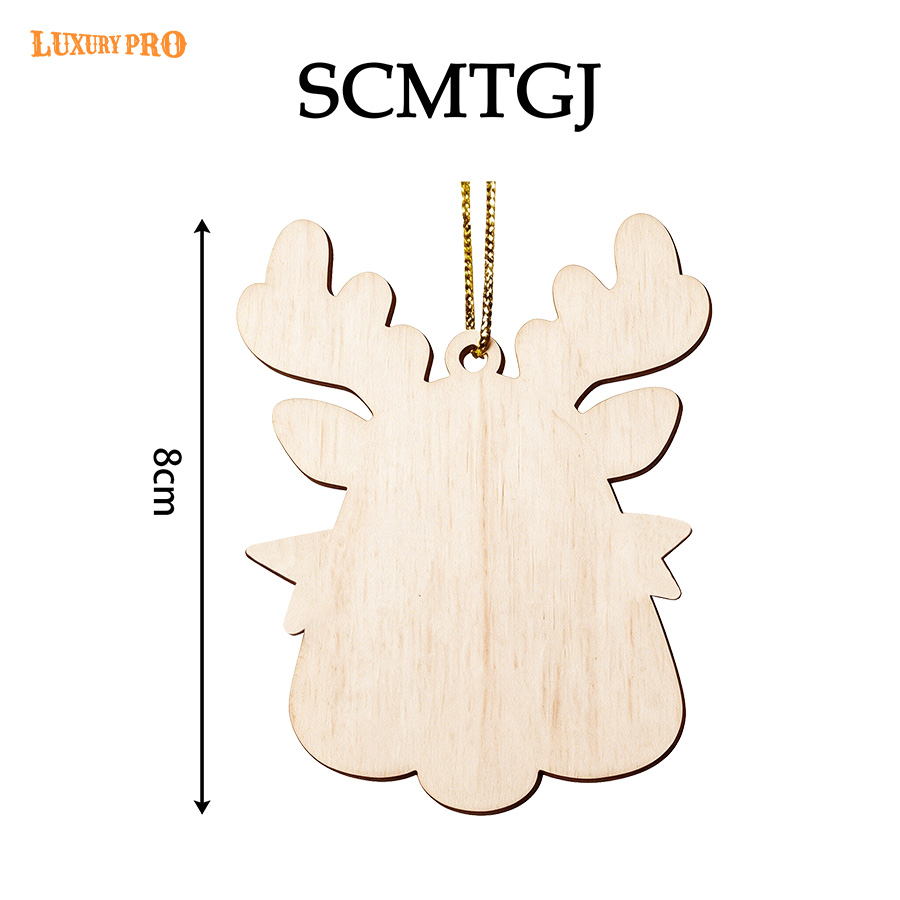 8cm Double-layer Wooden Ornament