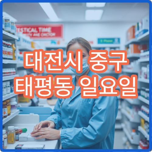 대전시 중구 태평동 일요일 당직약국 주민 이용 많은 약국 안내