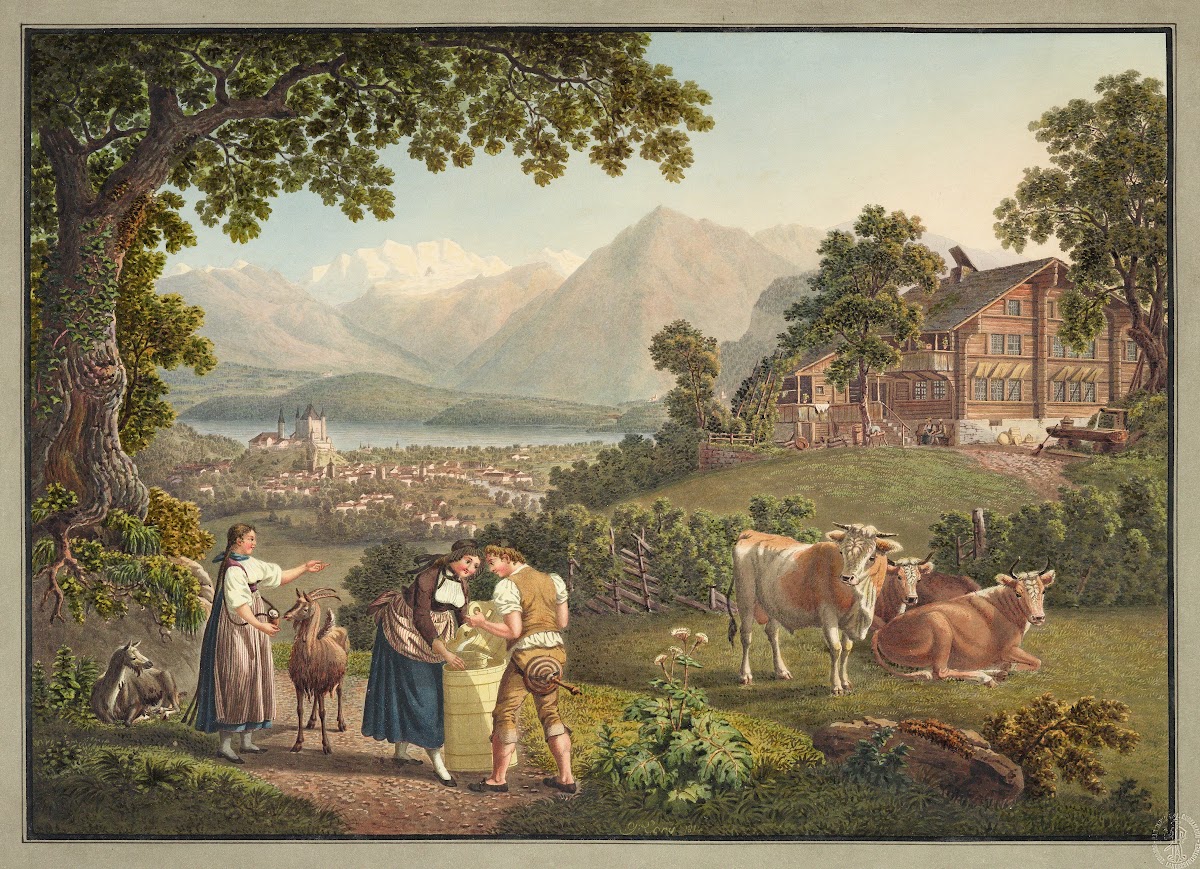 Vue sur le lac de Thoune depuis Steffisbourg 1915 1945