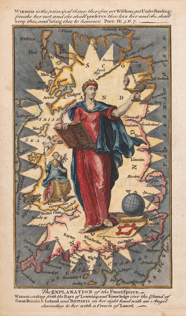 Wisdom Casting Forth The Rays Of Learning And Knowledge Over The Island Of Great