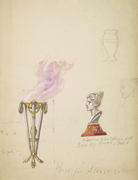 The Alcestis of Euripedes Props  Pedastal and Tripod 1934 1943