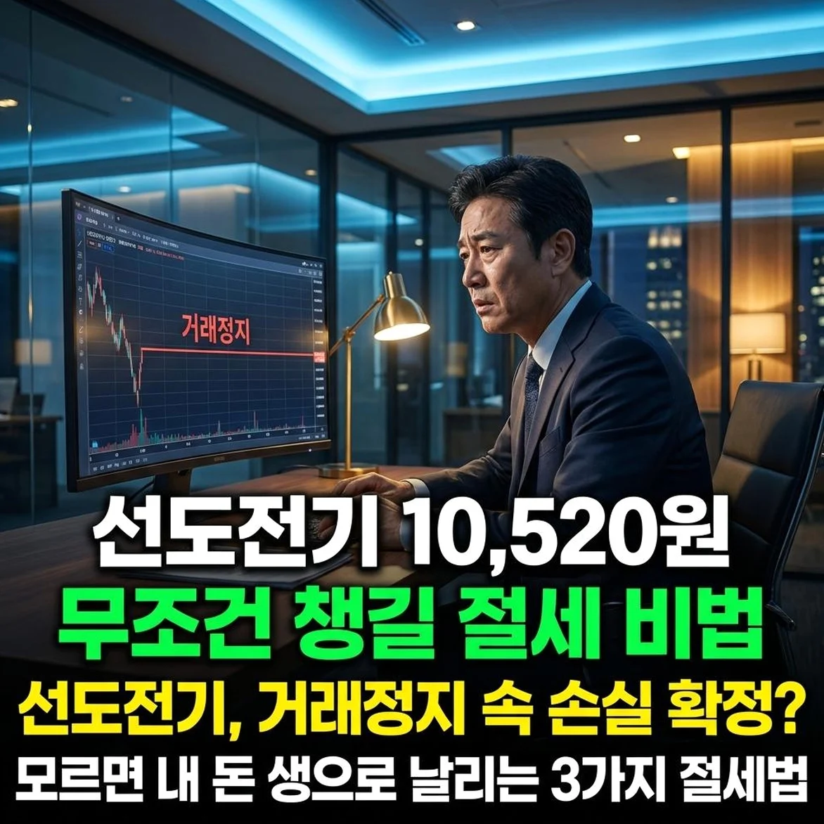 선도전기 10,520원에 묶인 투자자가 '세금 환급' 기회마저 100% 놓치는 치명적 실수