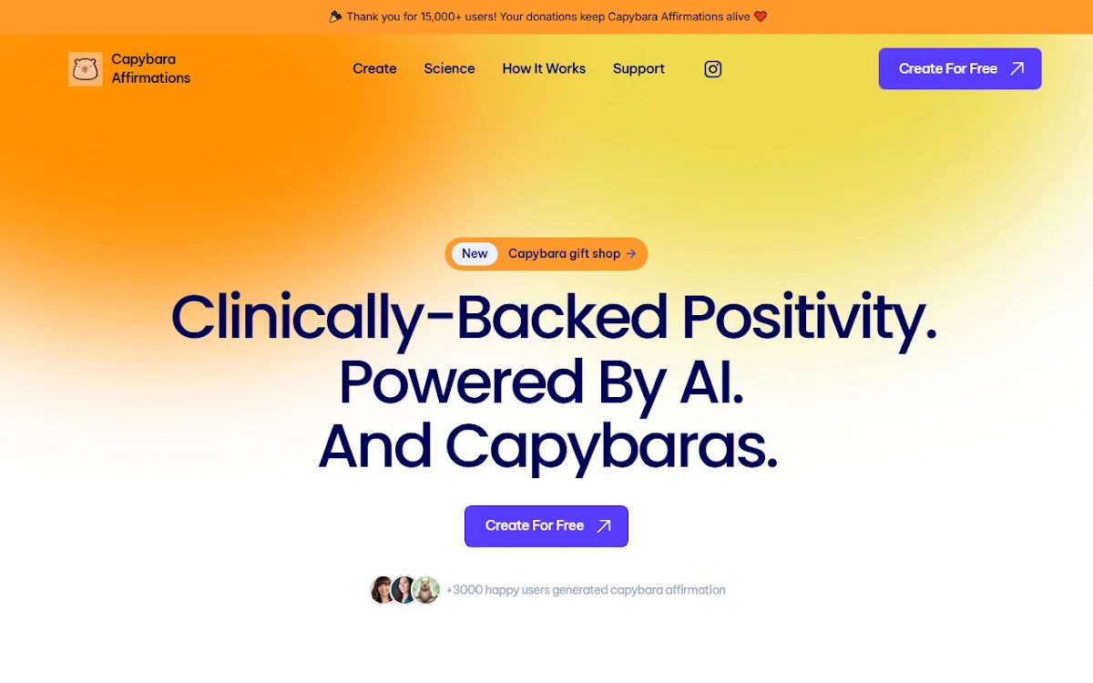 Captura de Capybara Affirmations