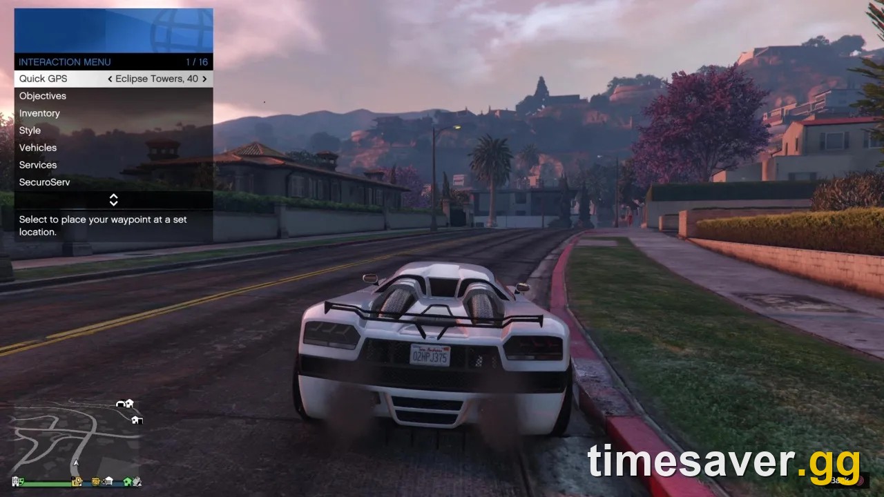GTA Online interaction menu, where the current Weekly Challenge and its progress are tracked