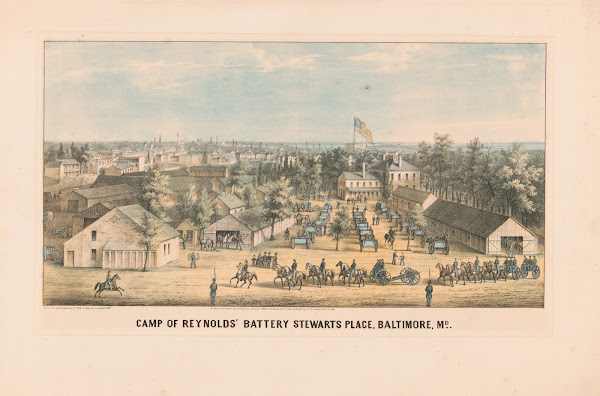 Camp of Reynolds Battery Stewarts Place Baltimore Md 1862