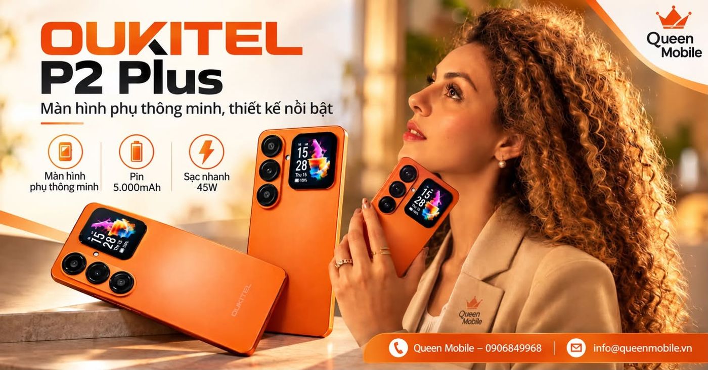 OUKITEL P2 PLUS GÂY CHÚ Ý VỚI MÀN HÌNH PHỤ, NHƯNG PIN CHÍNH THỨC CHỈ 5.000mAh #OUKITEL #OUKITELP2Plus #P2Plus #Smartphone5G #Android16 #Dimensity7100 #SecondaryDisplay #Smartphone 
