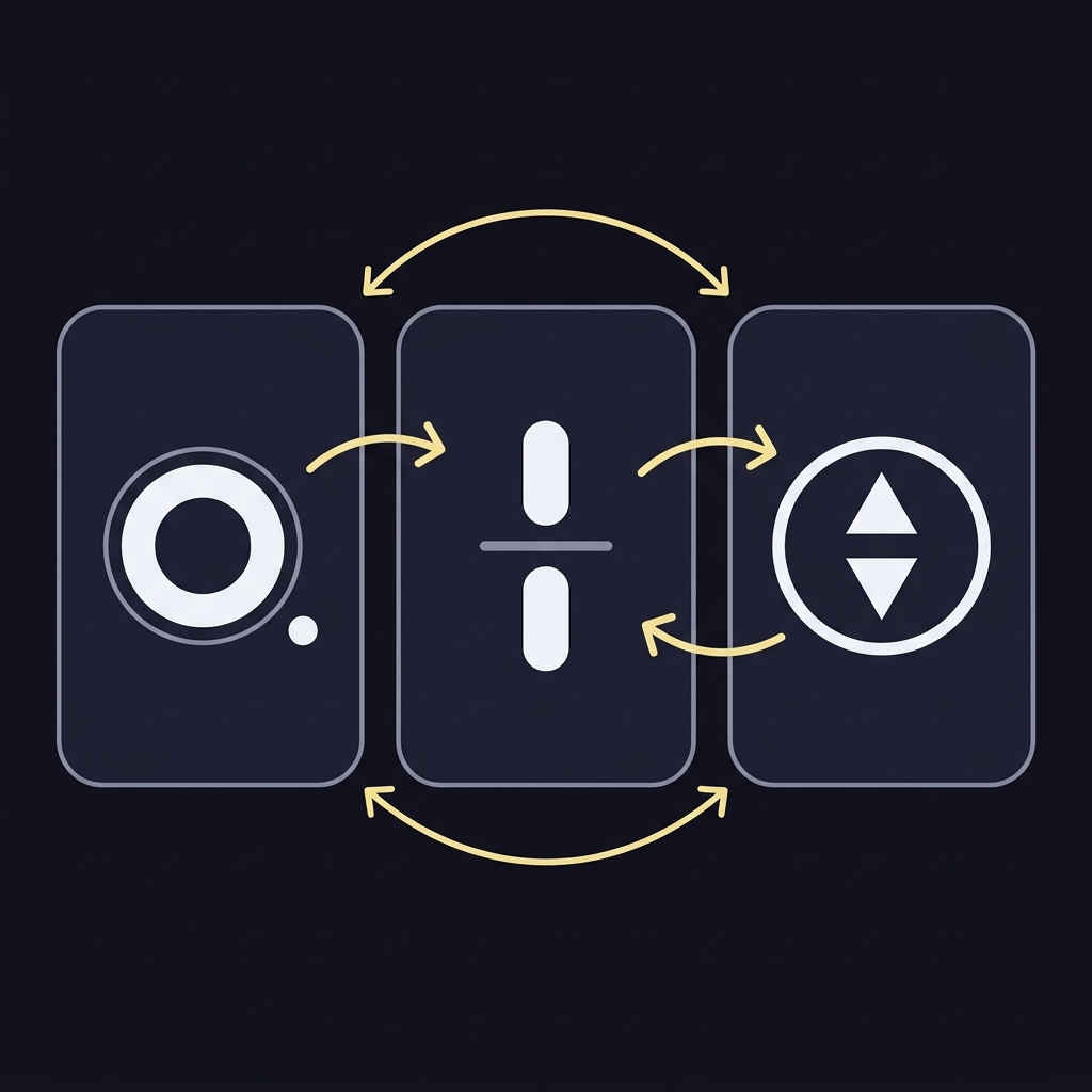 How Decimal Odds Work side by side vector comparison showing minimalist panels for decimal fractional and American odds with conversion arrows in Funded Plays brand colors