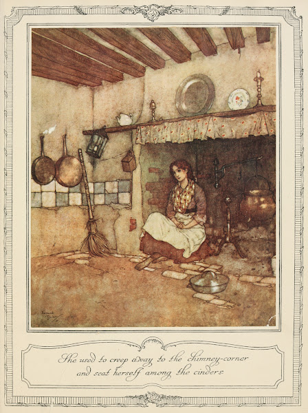 She used to creep away to the chimney corner and seat herself among the cinders