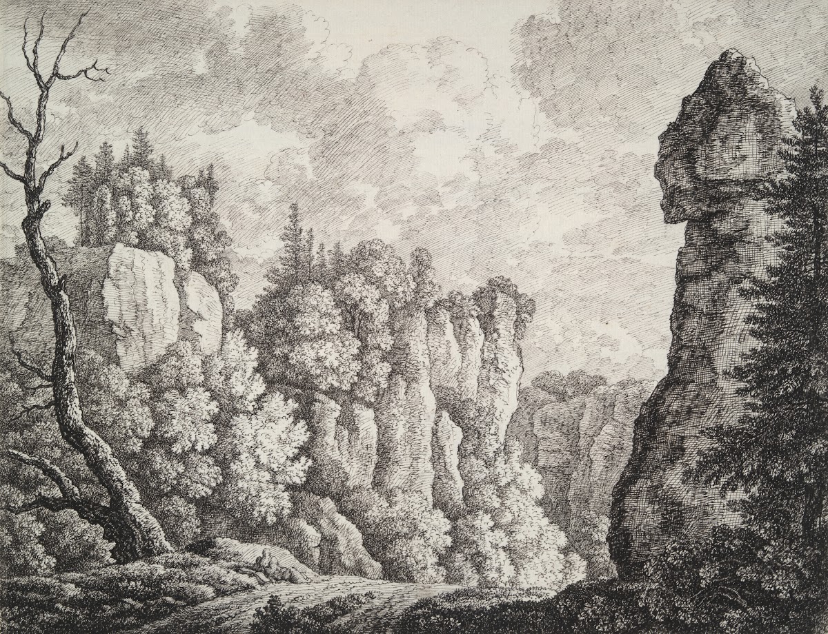 Rocky Landscape with aHermit