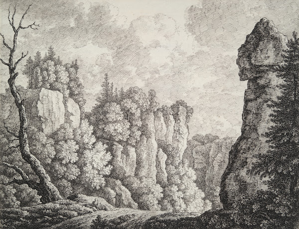 Rocky Landscape with aHermit