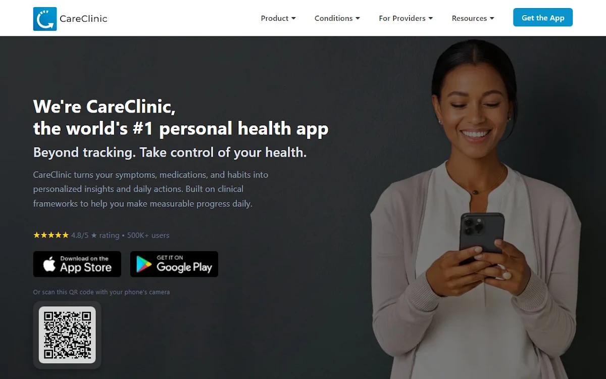 Captura de CareClinic Self-Care App