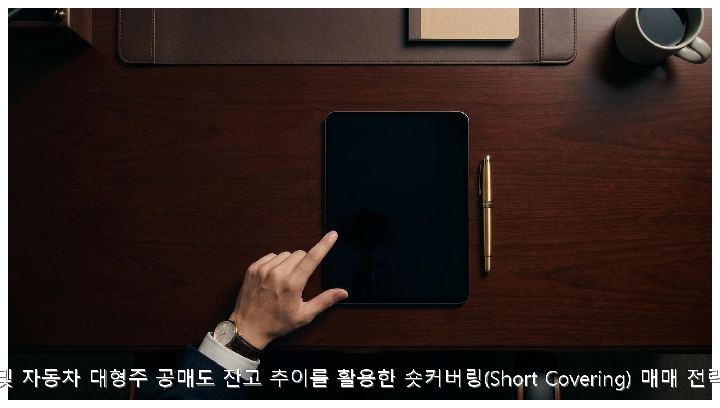 바이오 및 자동차 대형주 공매도 잔고 추이를 활용한 숏커버링(Short Covering) 매매 전략 가이드 핵심 안내 및 분석 인포그래픽 (5)