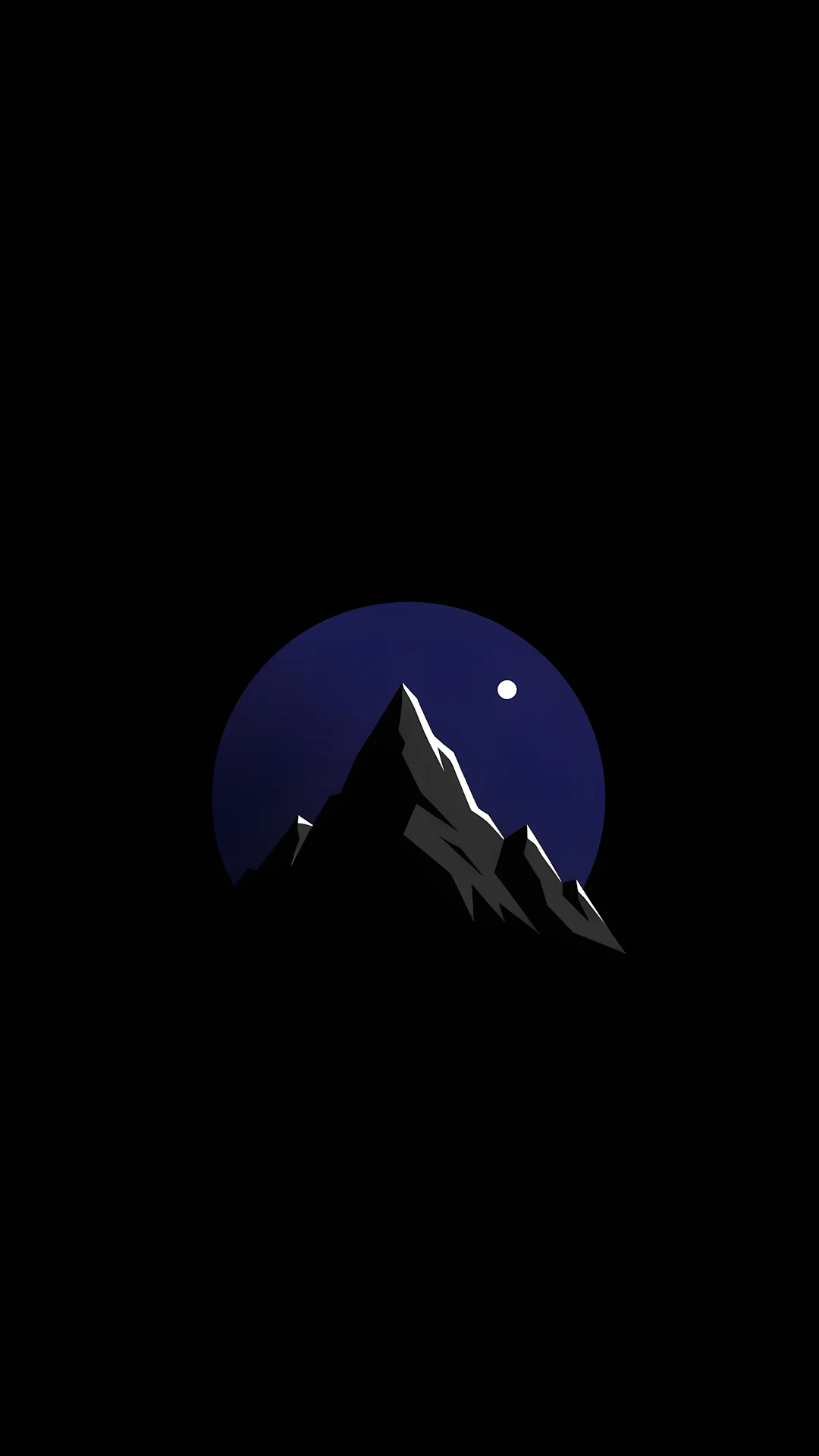Minimalist Mountain Silhouette at Night - Free 4K mobile Wallpaper