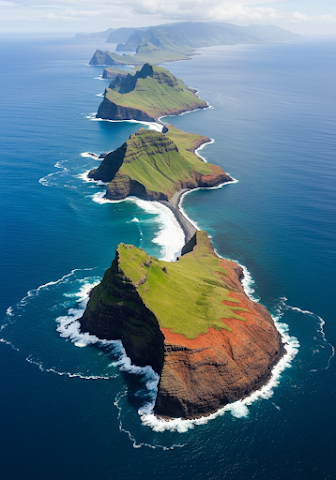 Rocky Island Chain Aerial View