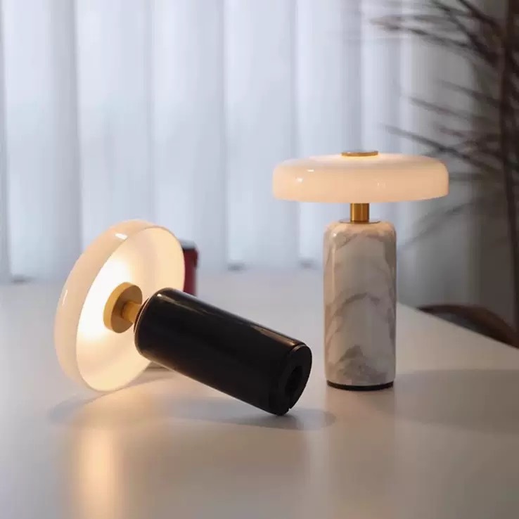 Table lamp 5809 with marble base and LED