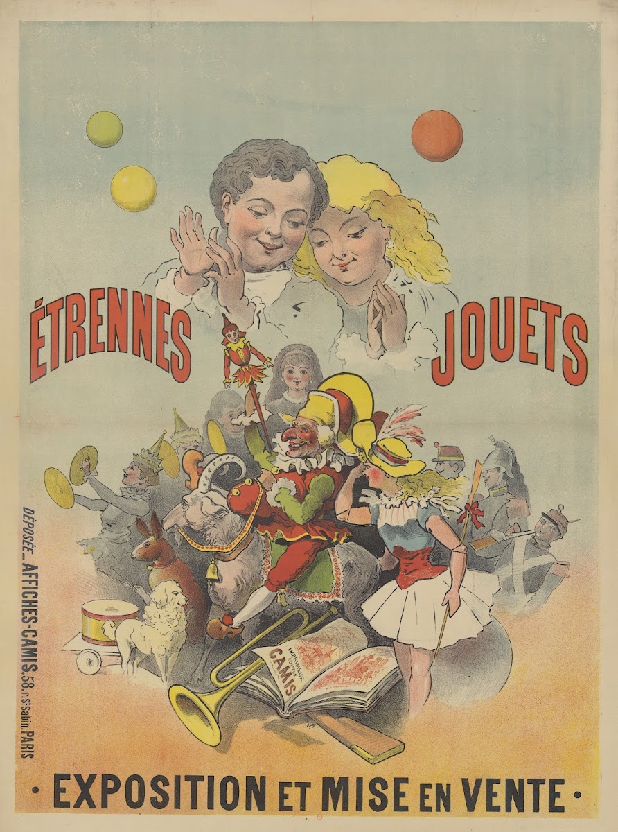 Etrennes Jouets Enfants regardant des jouets Exposition et mise en vente 1891