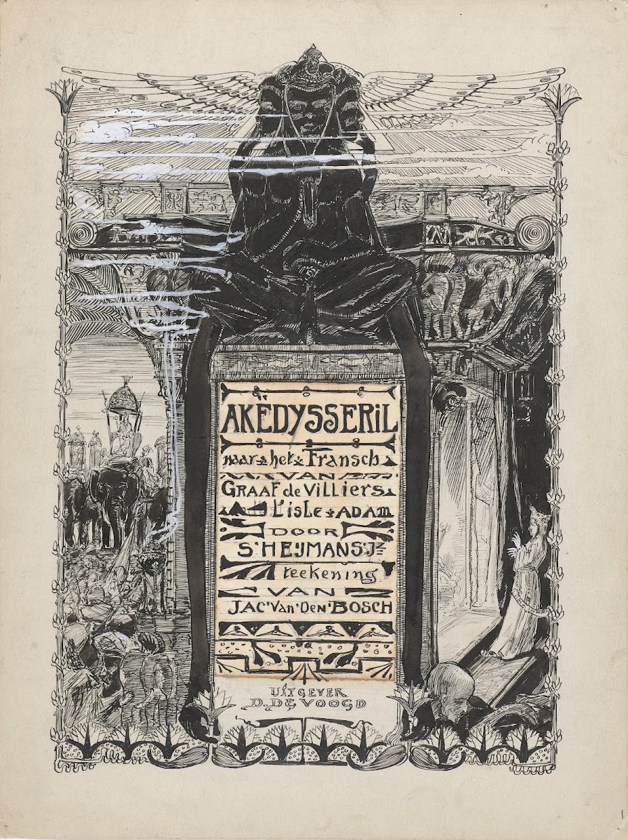 Ontwerp voor het titelblad van Akëdysseril 1878   1948