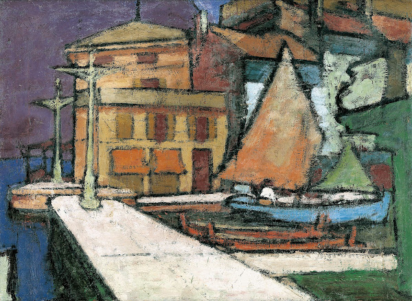 Am Hafen von Malcesine 1927