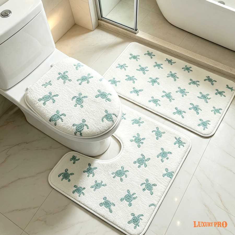 S-size Floor Mat+Toilet Seat Mat Kit