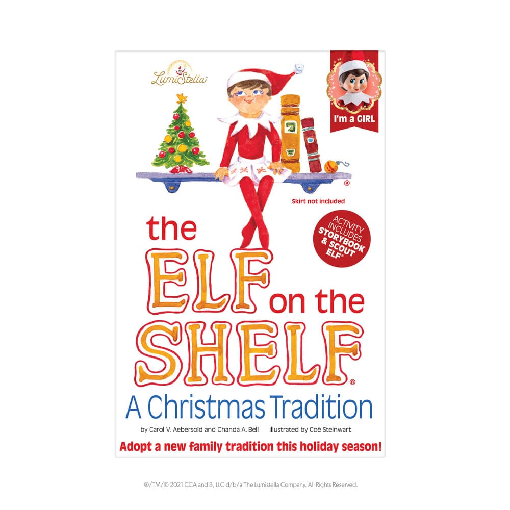 Libro de cuentos y elfo niña The Elf on the Shelf™ en español