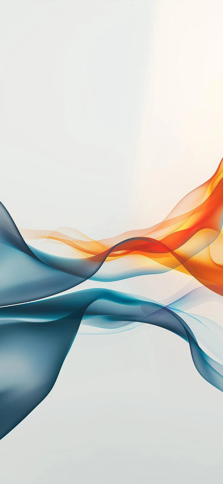 Elegant Flowing Abstract Waves - Minimalist Digital Art iPhone Wallpaper (996x2160)
