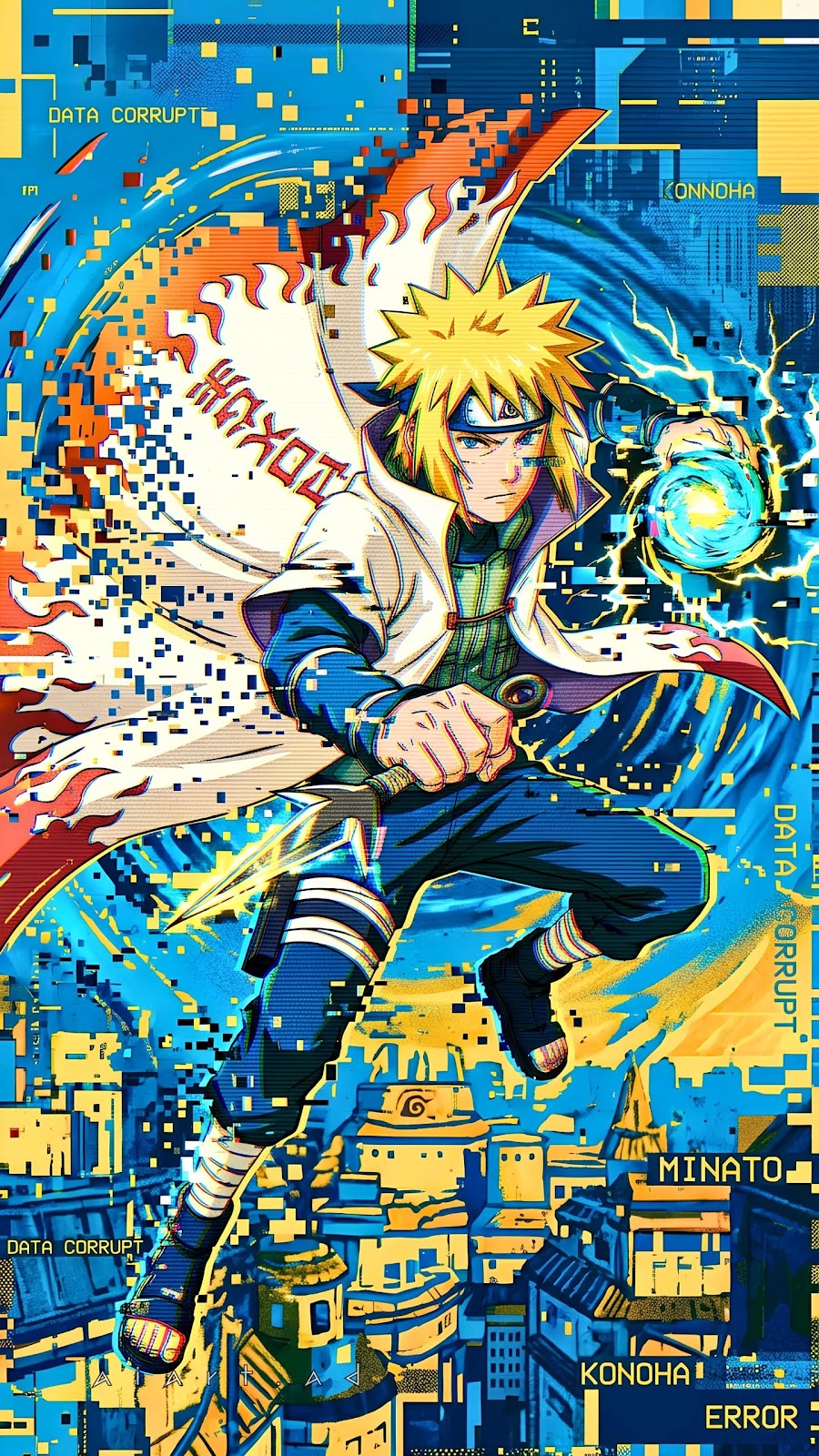 Minato Namikaze Cyber Glitch