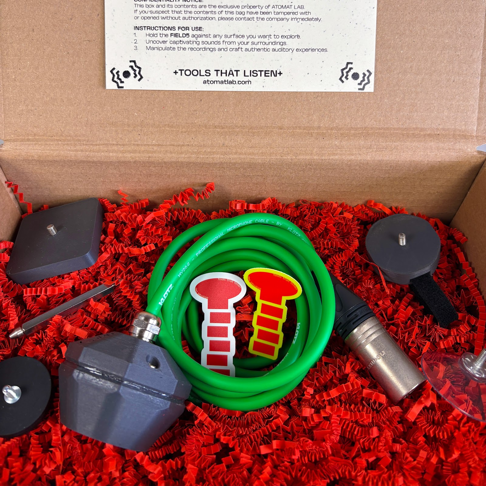 FIELD5 phantom-powered contact microphone by ATOMAT LAB — detail 4