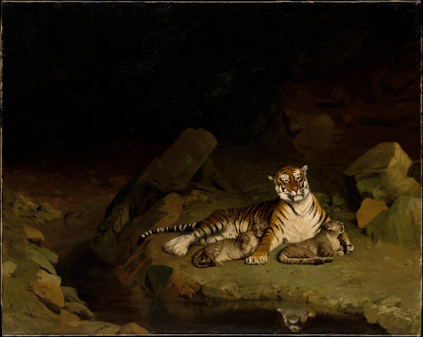 Tiger and Cubs ca 1884