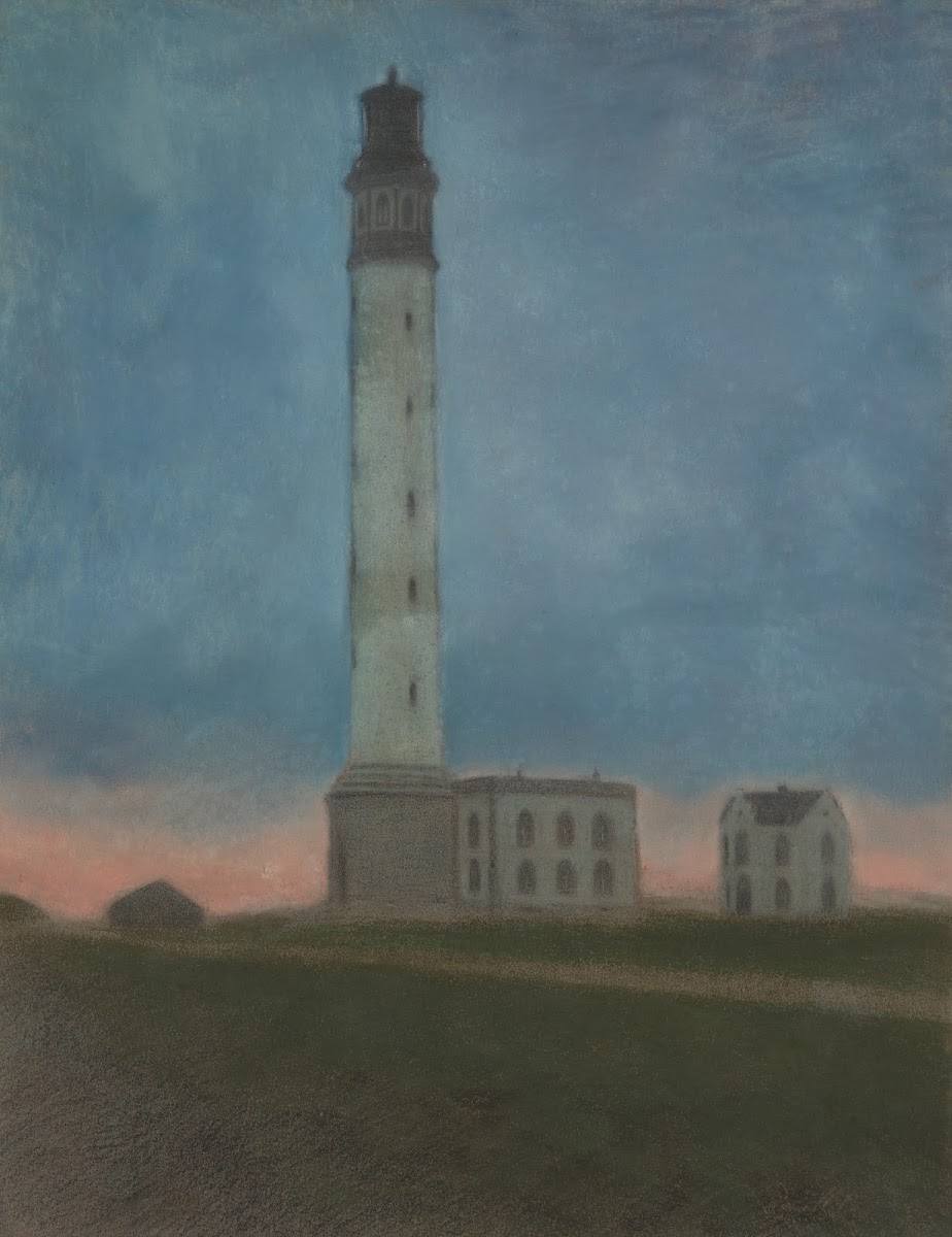 De vuurtoren van Oostende bij zonsopgang 1909