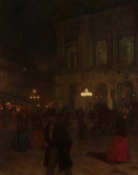 Paris Opera at night 1891