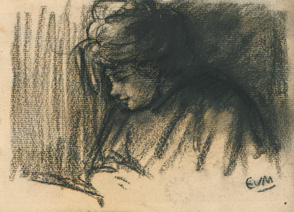 Portret van Augustine Pautre in zijaanzicht 1903