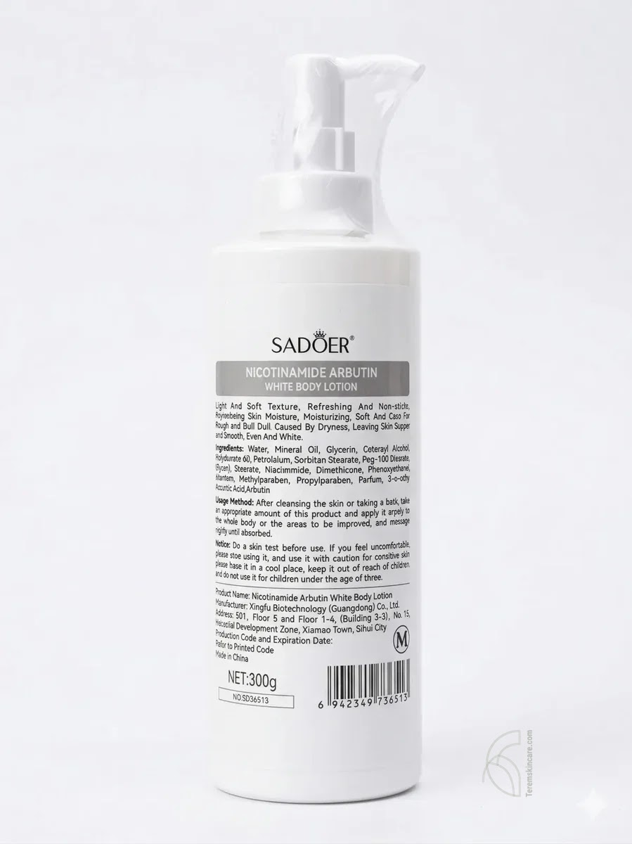Sadoer  Nicotinamide Arbutin White Body Lotion