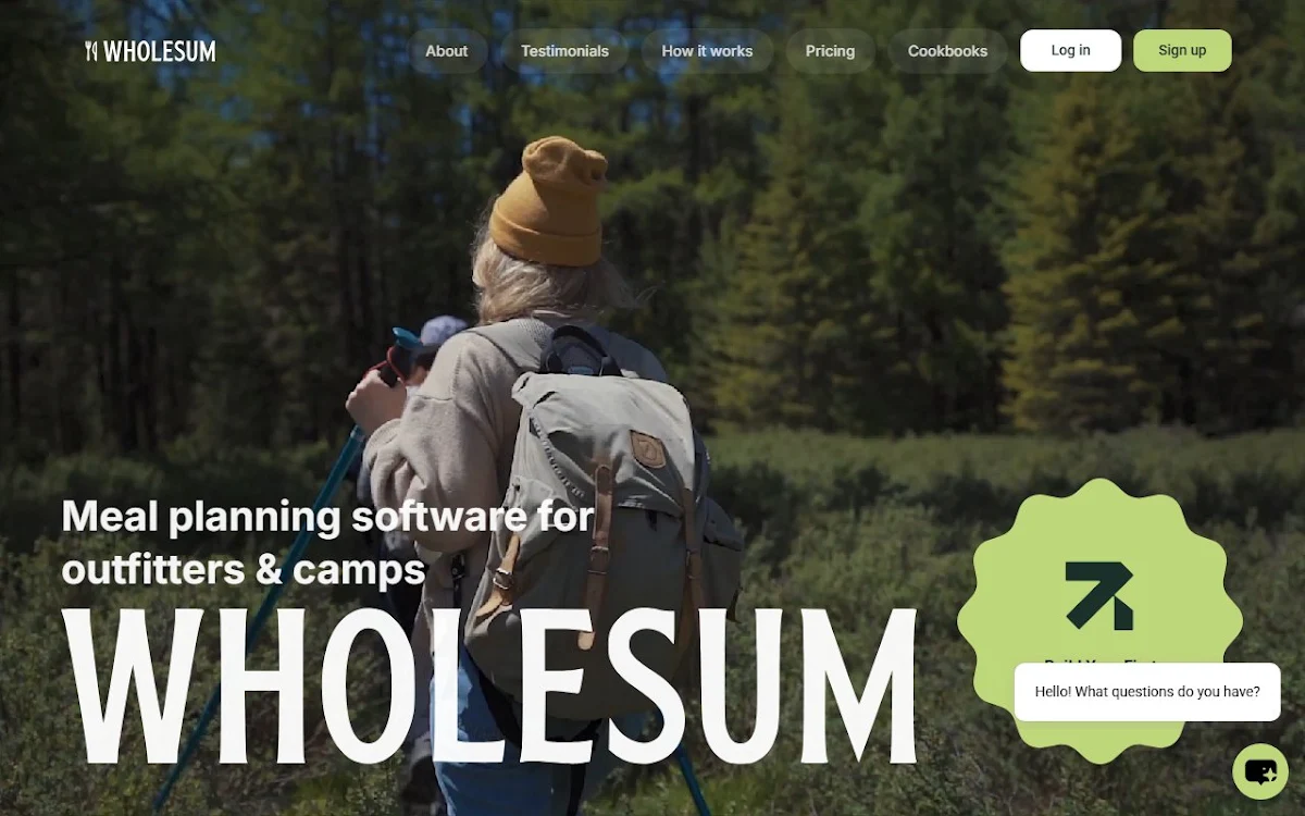 Captura de Wholesum Food Calculator