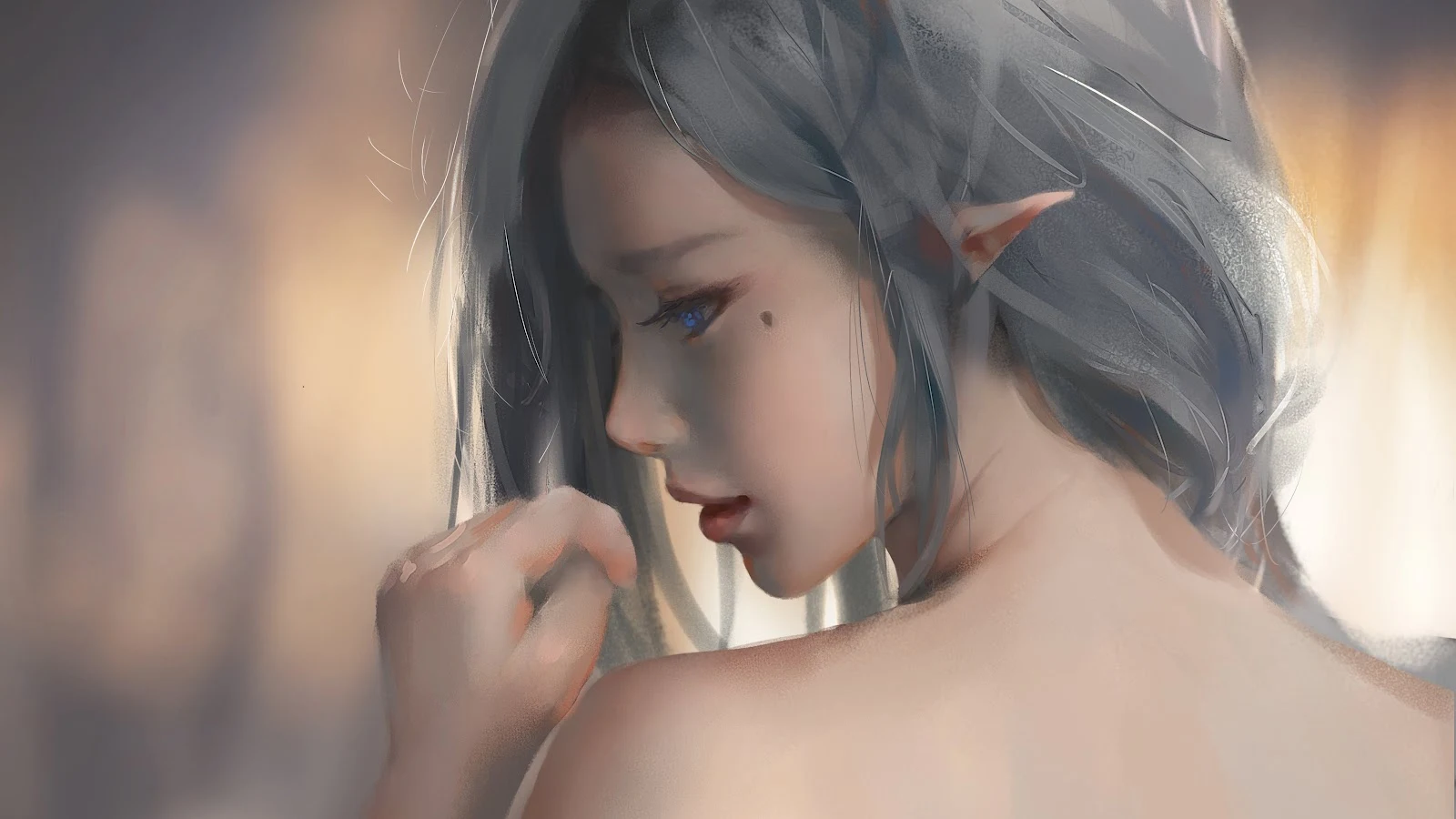 Wlop, Digital Art, Artwork, Painting, Women 4K Desktop, iPhone Wallpaper Background
