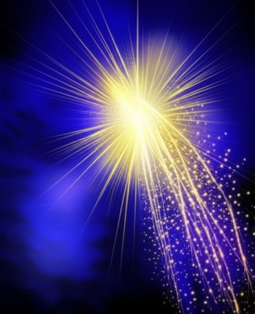 A vibrant, glowing image representing the song's theme
