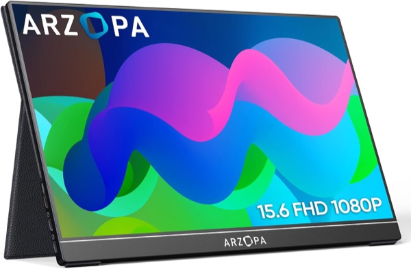 ARZOPA Monitor Portátil 15.6 Pulgadas Full HD 1080P IPS