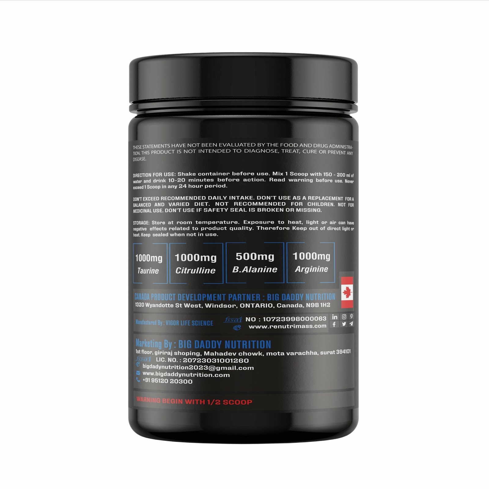 Pre Workout  blue raspberry Supplement — Blue raspberry, 250g