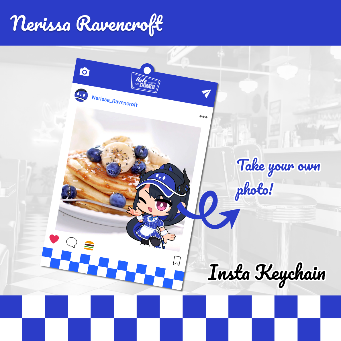 HoloDiner - Nerissa Ravencroft Insta Keychain by Ruva