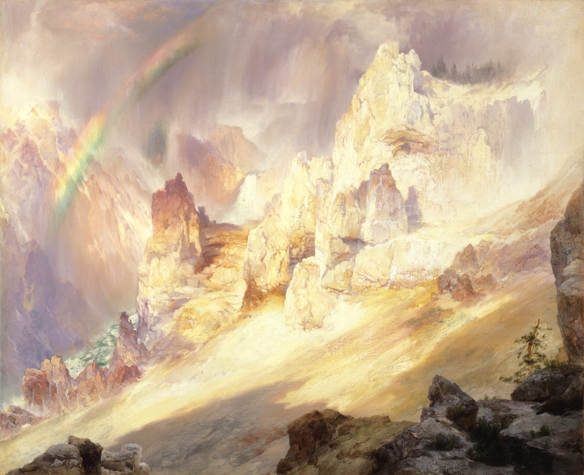 Rainbow Over The Grand Canyon Of The Yellowstone 1900