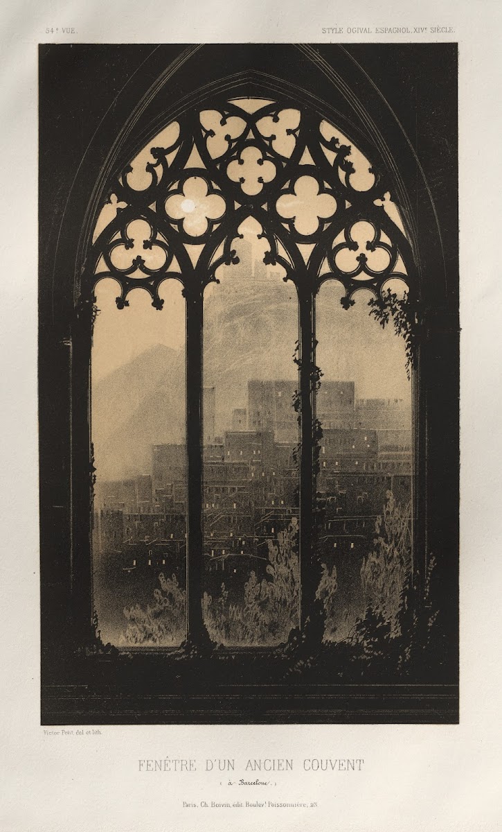 Fenêtre Dun Ancien Couvent à Barcelone 1860