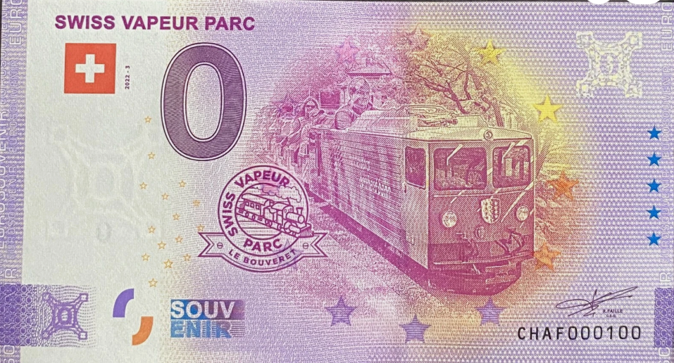 Billet 0€ SWISS VAPEUR PARC
