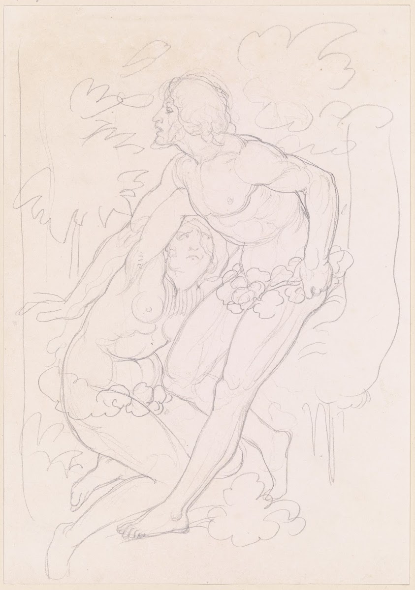 Adam und Eva sich verbergend