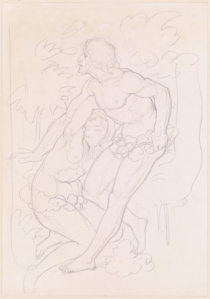 Adam und Eva sich verbergend