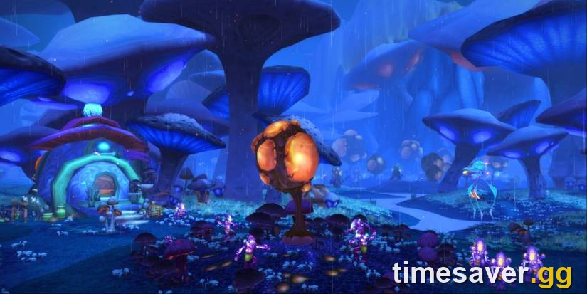 Outland's quest hubs — like the glowing mushroom forests of Zangarmarsh — carry you from 58 to 70 far faster than late-Azeroth, the second half of the climb is the quick half