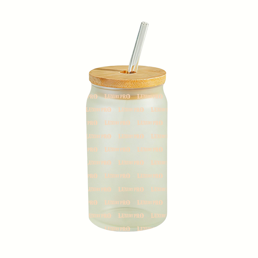 Frosted Cup with Bamboo Lid - UV Printing