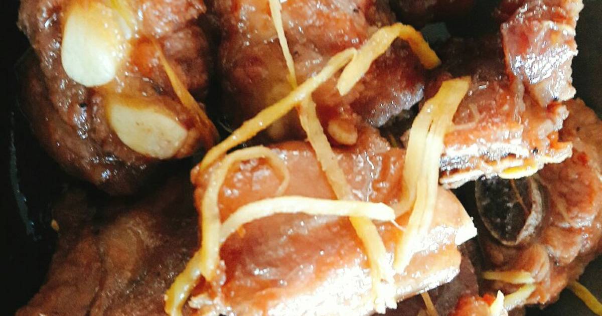 Sườn non xào gừng